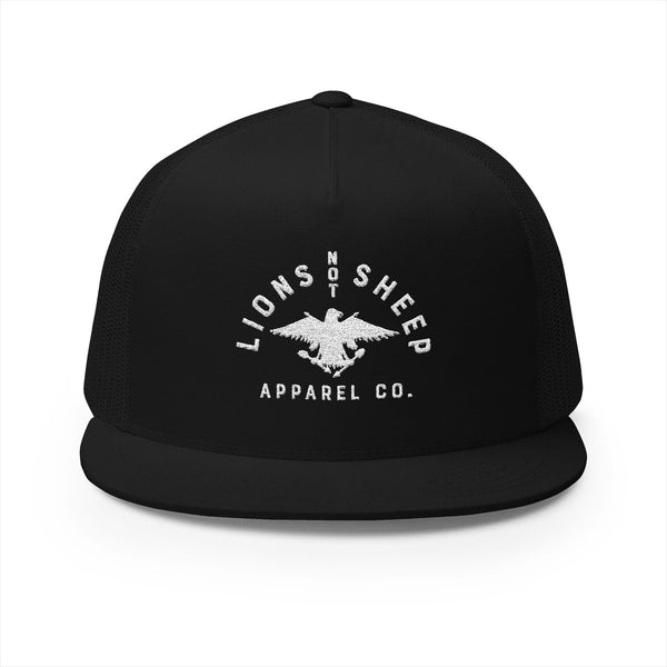 Lions Not Sheep "Vintage Eagle" 5 Panel Trucker Hat - Dark Version Old