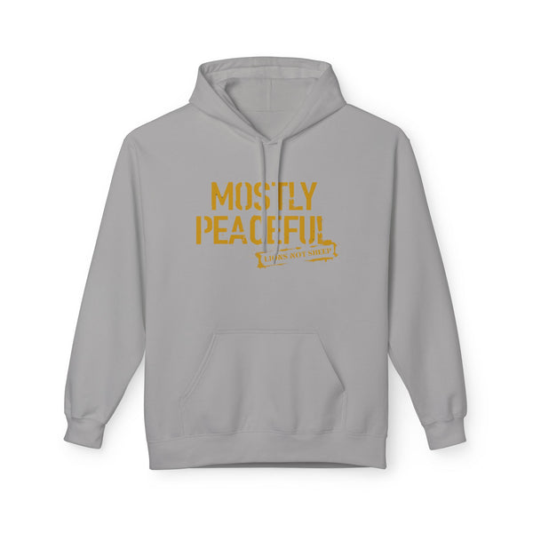Lions Not Sheep "Mostly Peaceful" Softstyle Fleece Hoodie