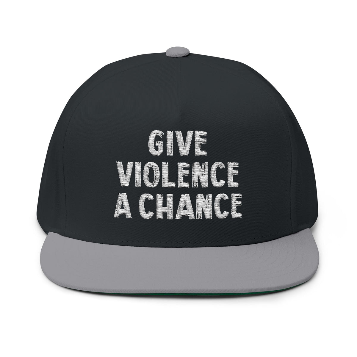 Lions Not Sheep &quot;Give Violence A Chance&quot; Flat Bill Hat - Dark Version