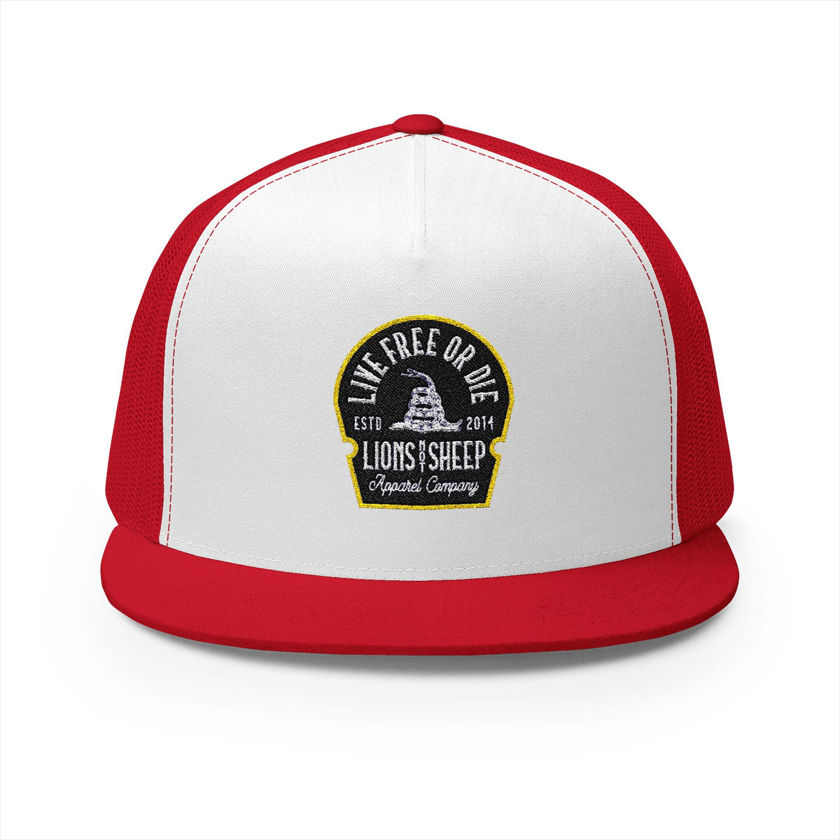 Lions Not Sheep &quot;Live Free or Die&quot; 5 Panel Trucker Hat
