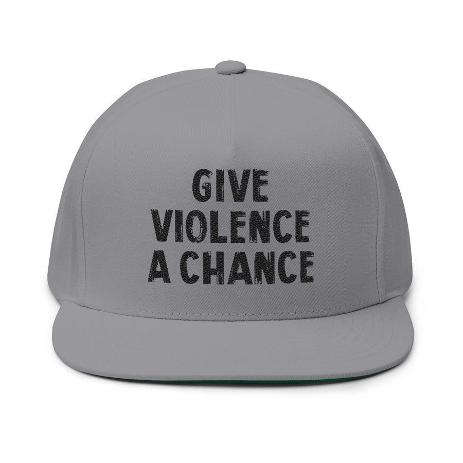 Lions Not Sheep "Give Violence A Chance" Flat Bill Hat - Light Version Old
