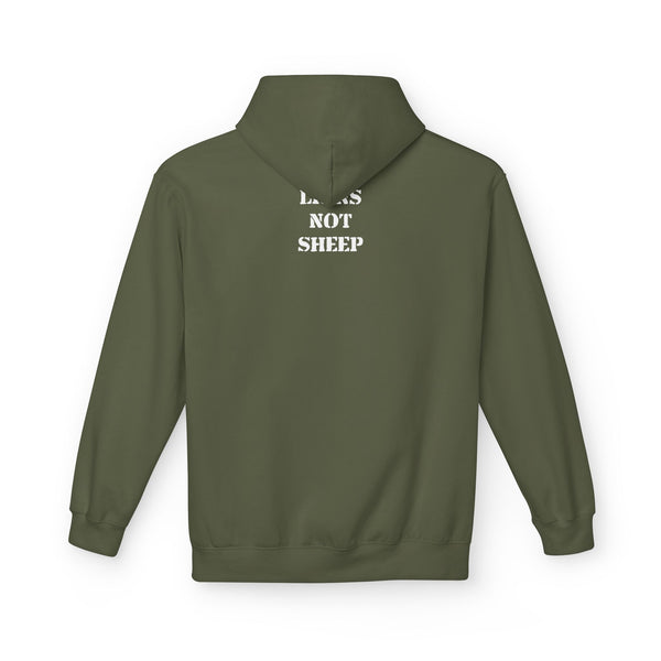 Lions Not Sheep "Live Free or Die" Softstyle Fleece Hoodie