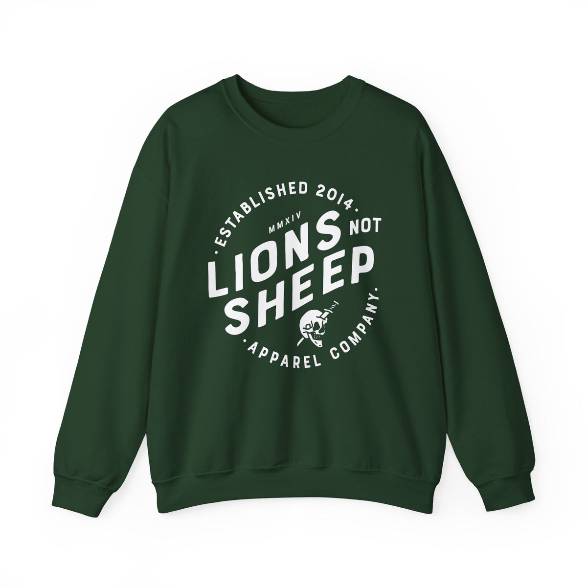 Lions Not Sheep "Vintage Skull" Unisex Crewneck Sweatshirt