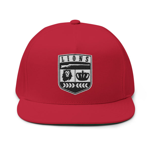 Lions Not Sheep "Crest" Flat Bill Hat - Dark Version Old
