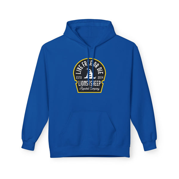 Lions Not Sheep "Live Free or Die" Softstyle Fleece Hoodie
