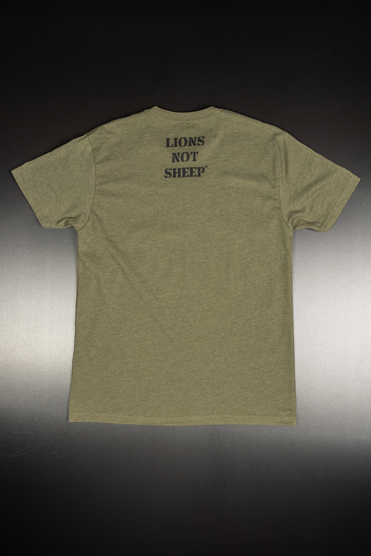 Lions Not Sheep &quot;Free Man&quot; Tee - Military Green