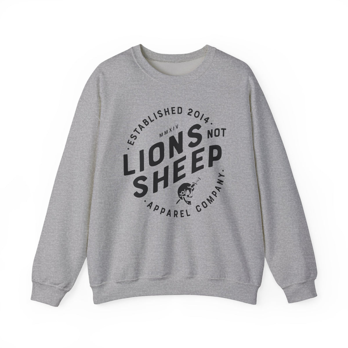 Lions Not Sheep "Vintage Skull" Unisex Crewneck Sweatshirt