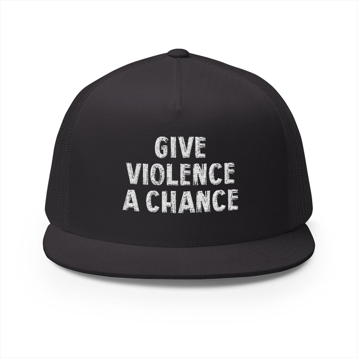 Lions Not Sheep &quot;Give Violence A Chance&quot; 5 Panel Trucker Hat - Dark Version