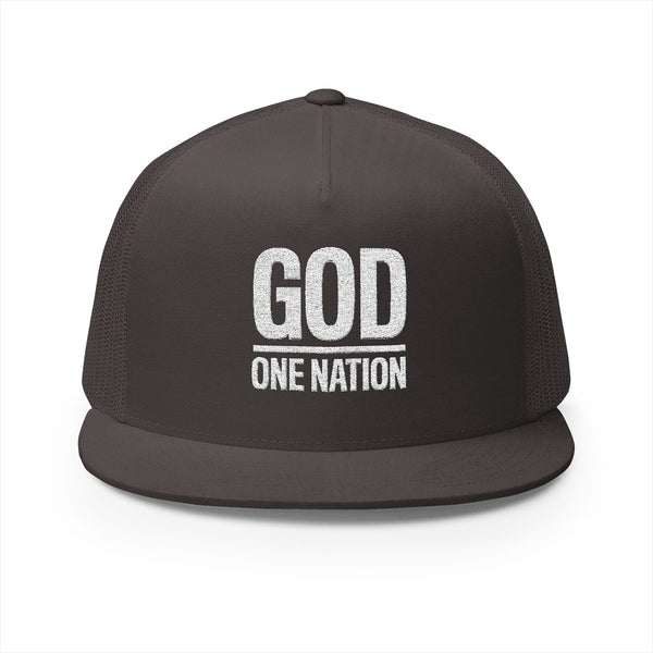 Lions Not Sheep "God's Nation" 5 Panel Trucker Hat - Dark Version Old