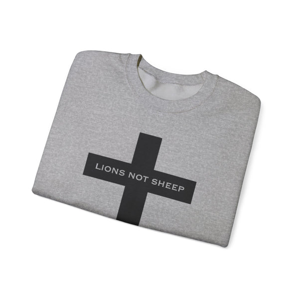 Lions Not Sheep "Cross" Unisex Crewneck Sweatshirt