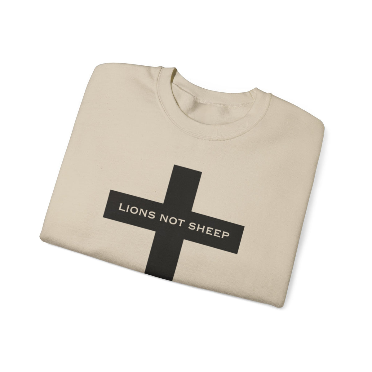Lions Not Sheep "Cross" Unisex Crewneck Sweatshirt