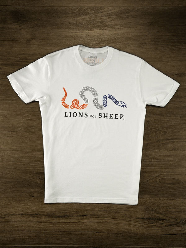 Lions Not Sheep "Join or Die" RWB Tee