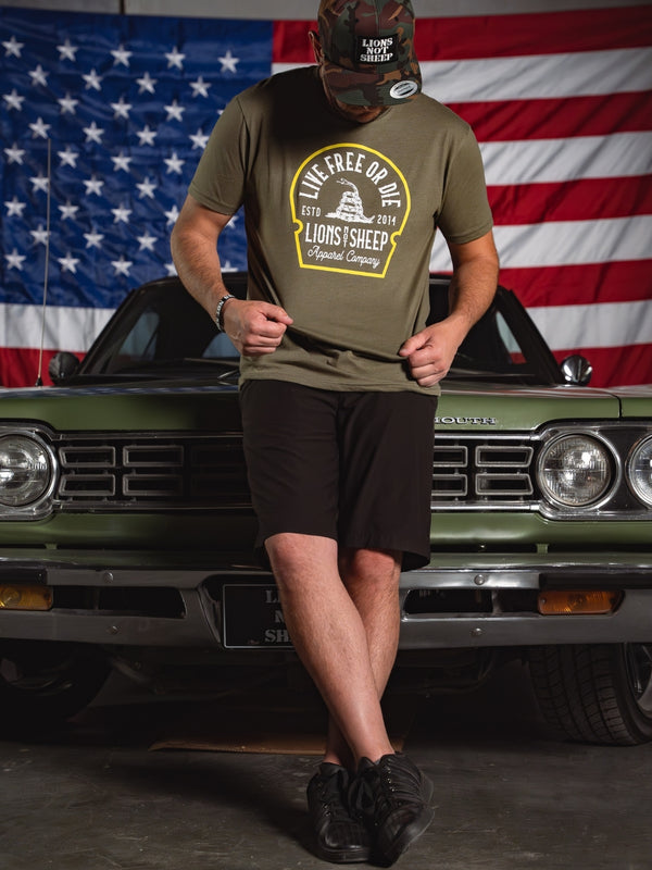 Lions Not Sheep "Live Free or Die" Tee