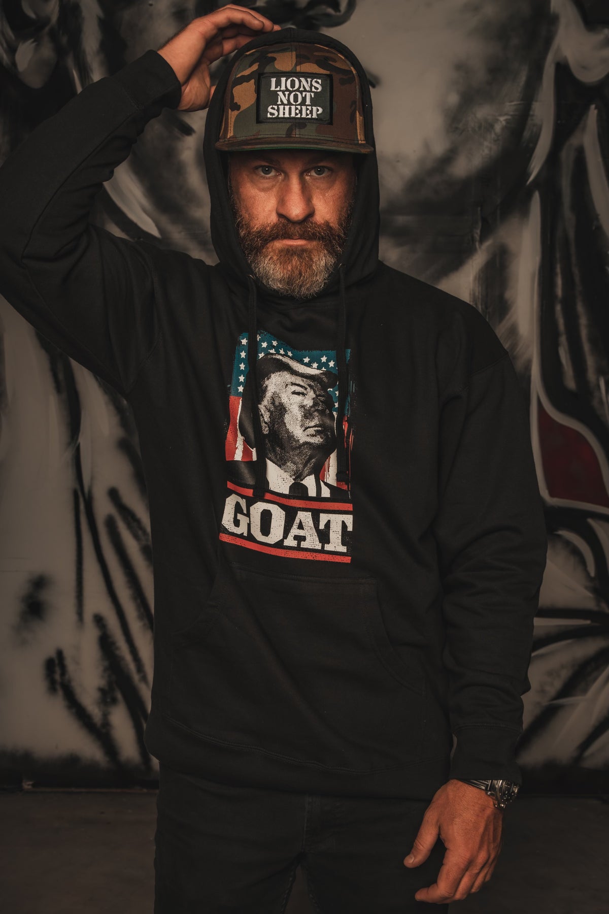 Lions Not Sheep &quot;GOAT&quot; Unisex Hoodie