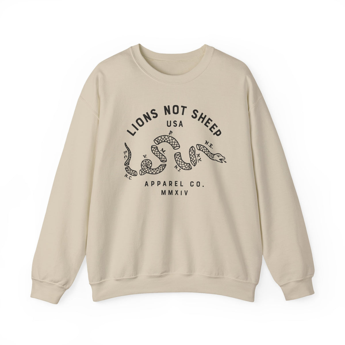 Lions Not Sheep "Vintage Snake" Unisex Crewneck Sweatshirt