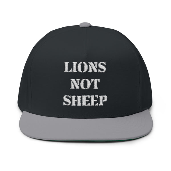 Lions Not Sheep "OG" Flat Bill Hat - Dark Version Old