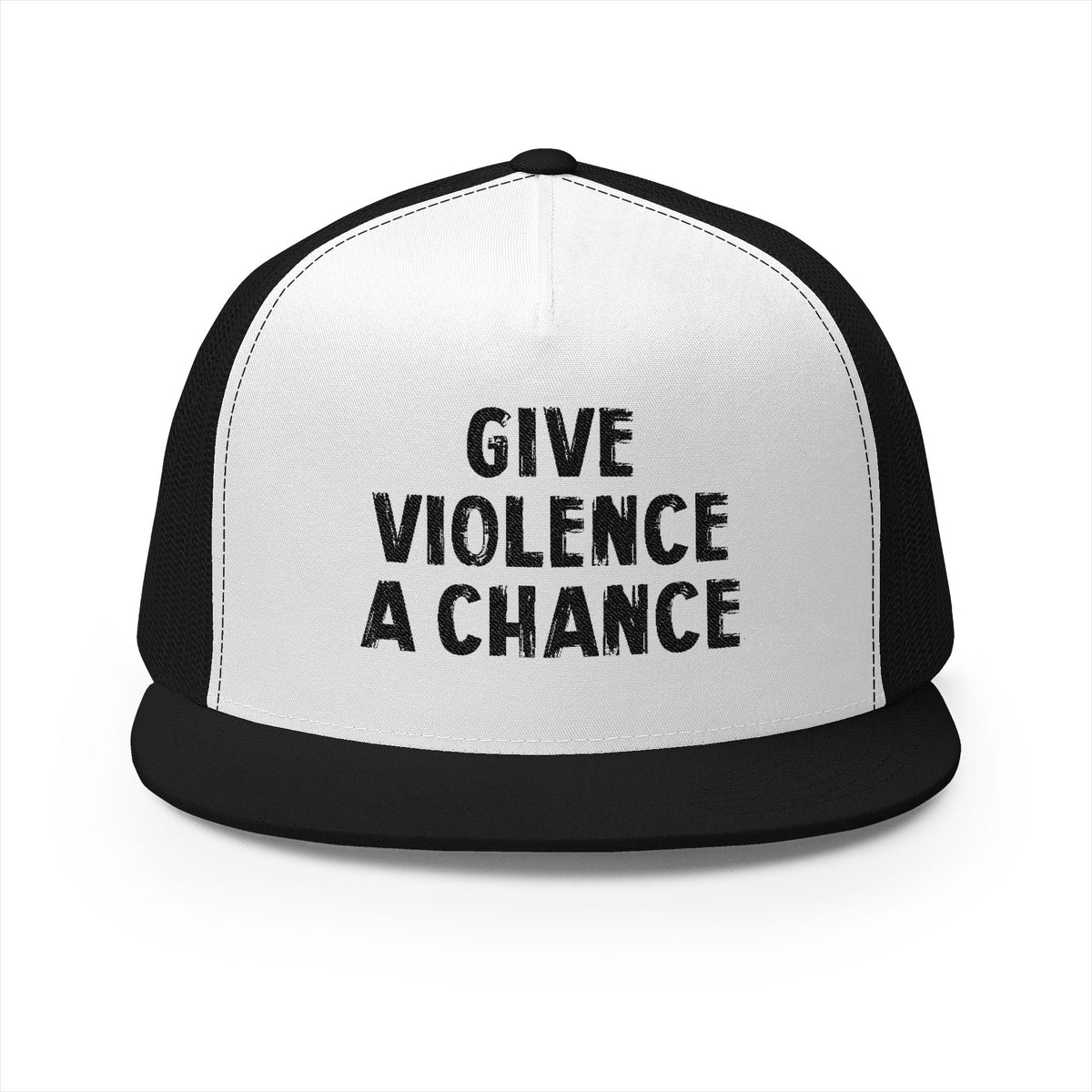 Lions Not Sheep &quot;Give Violence A Chance&quot; 5 Panel Trucker Hat - Light Version