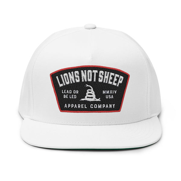 Lions Not Sheep "Lead From the Front" Flat Bill Hat Old