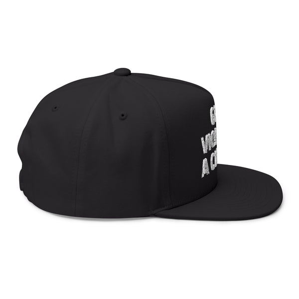 Lions Not Sheep "Give Violence A Chance" Flat Bill Hat - Dark Version Old