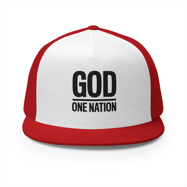 Lions Not Sheep "God's Nation" 5 Panel Trucker Hat - Light Version Old