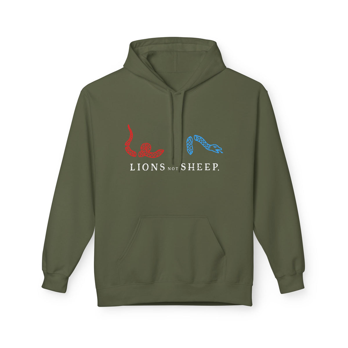 Lions Not Sheep "Join or Die" Softstyle Fleece Hoodie