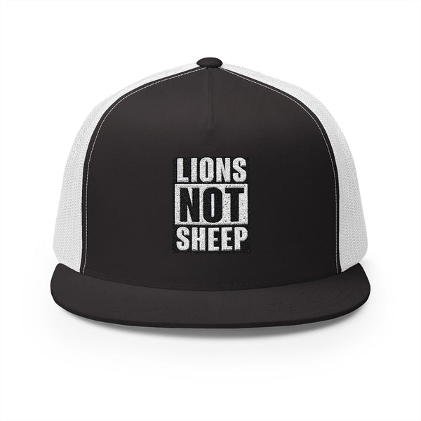 Lions Not Sheep "Straight Outta" 5 Panel Trucker Hat Old