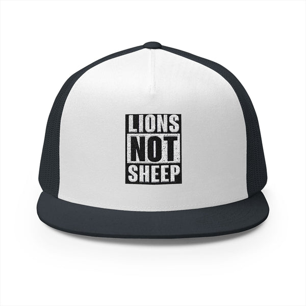 Lions Not Sheep "Straight Outta" 5 Panel Trucker Hat Old