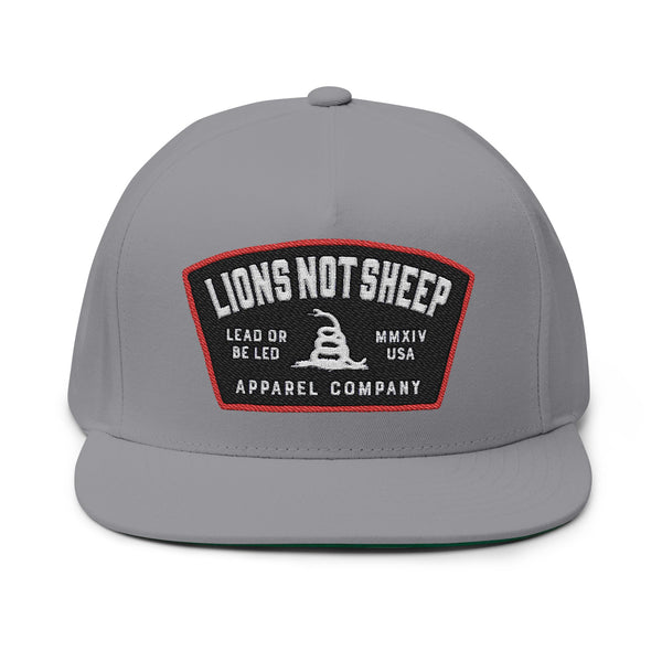 Lions Not Sheep "Lead From the Front" Flat Bill Hat Old