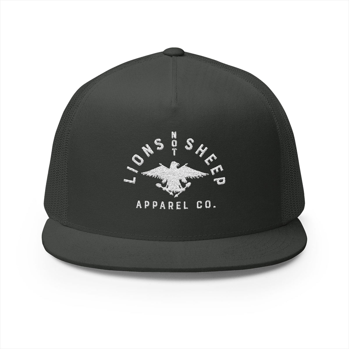 Lions Not Sheep &quot;Vintage Eagle&quot; 5 Panel Trucker Hat - Dark Version