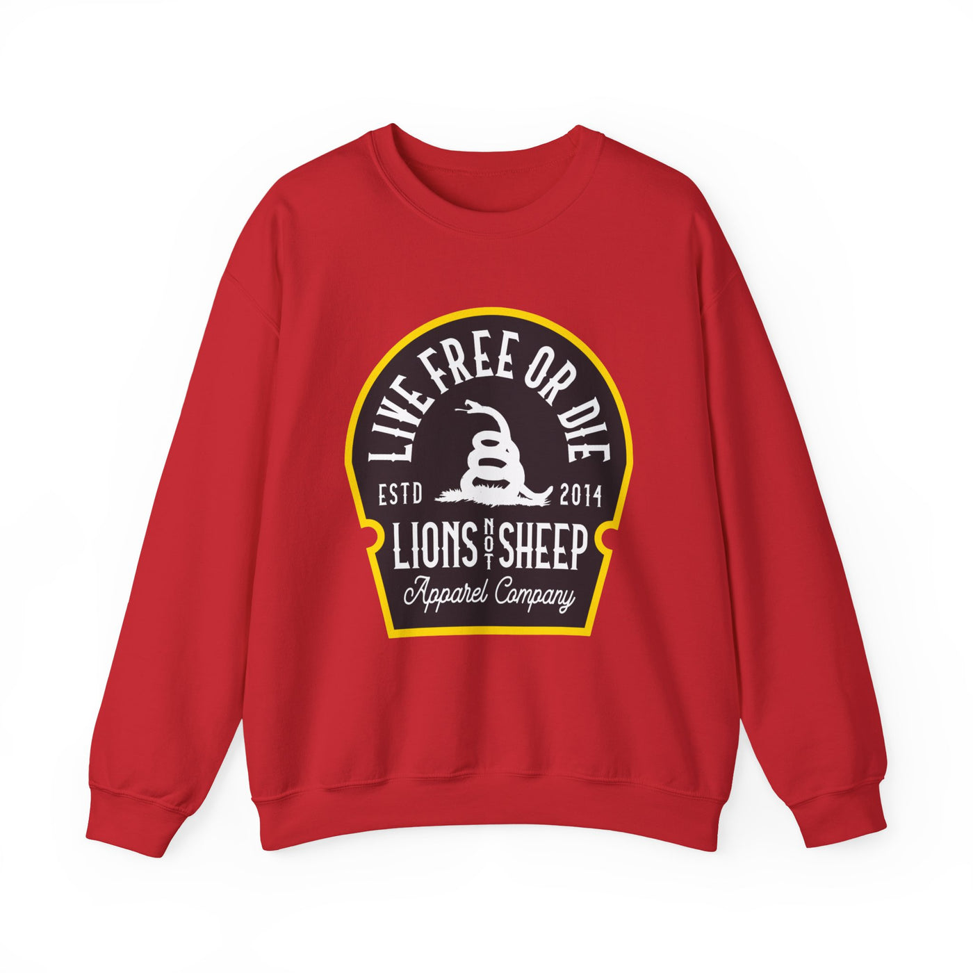 Lions Not Sheep "Live Free or Die" Unisex Crewneck Sweatshirt