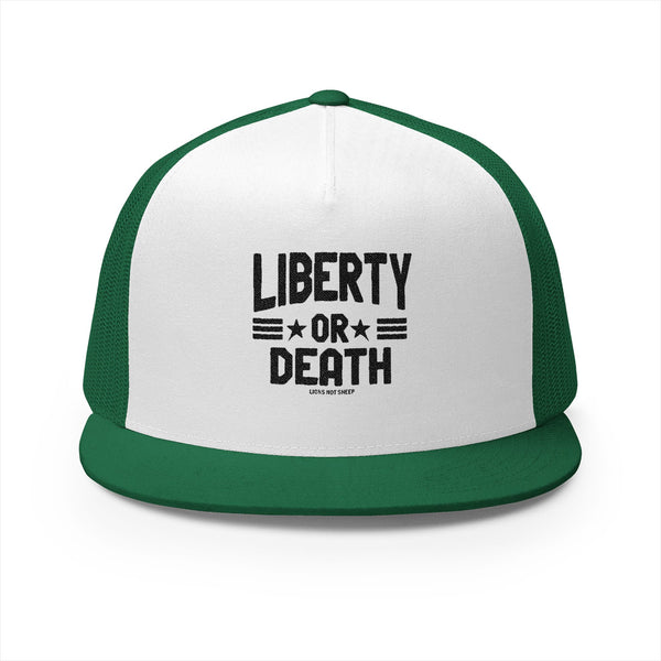 Lions Not Sheep "Liberty or Death" 5 Panel Trucker Hat - Light Version Old