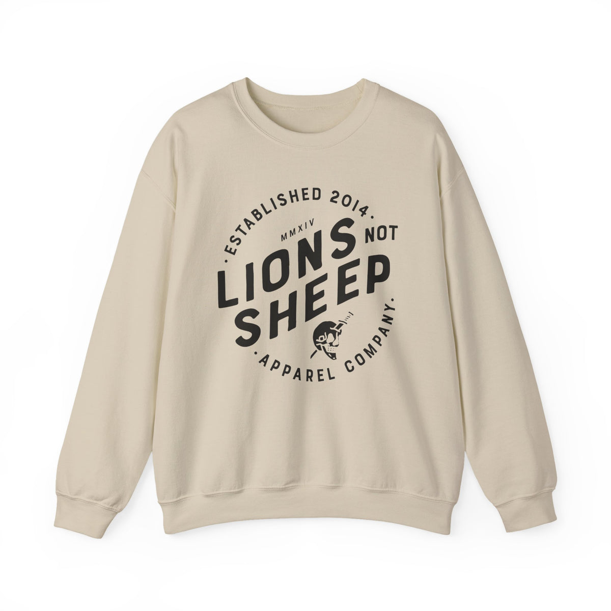 Lions Not Sheep "Vintage Skull" Unisex Crewneck Sweatshirt