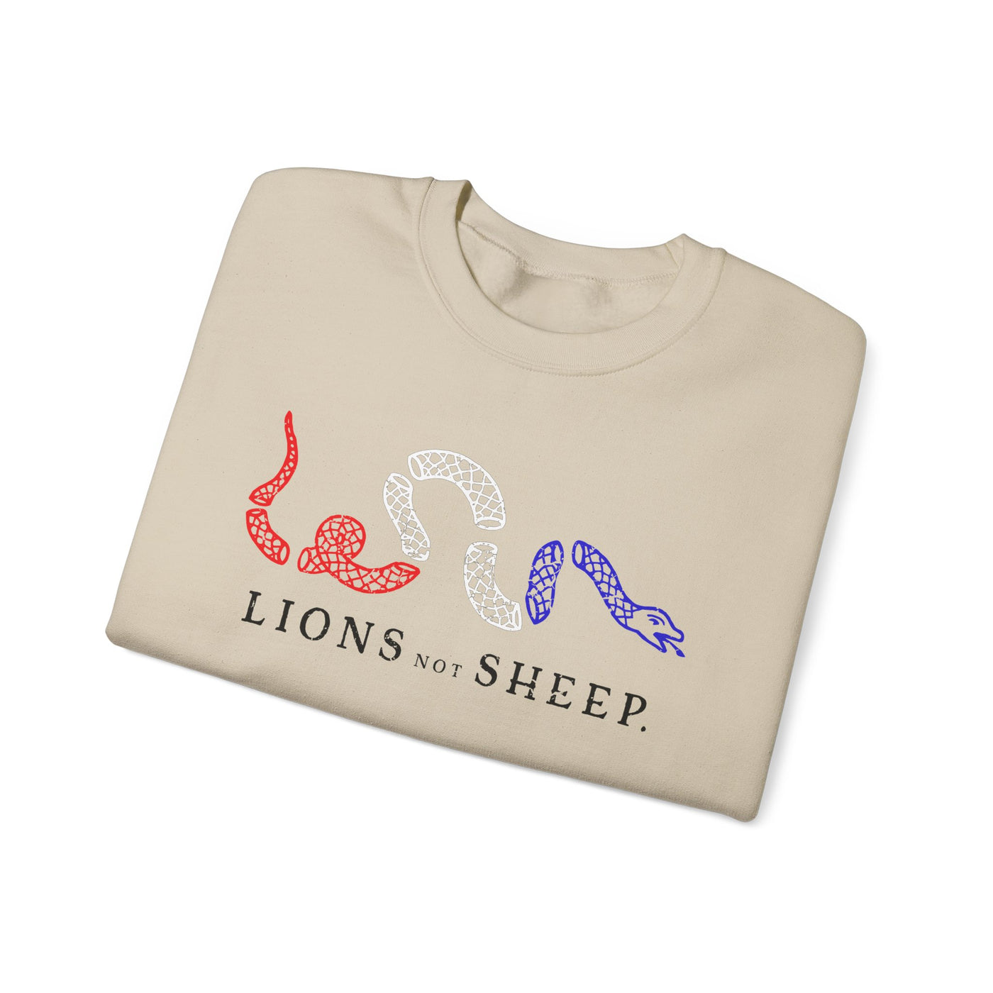 Lions Not Sheep "Join or Die" Unisex Crewneck Sweatshirt