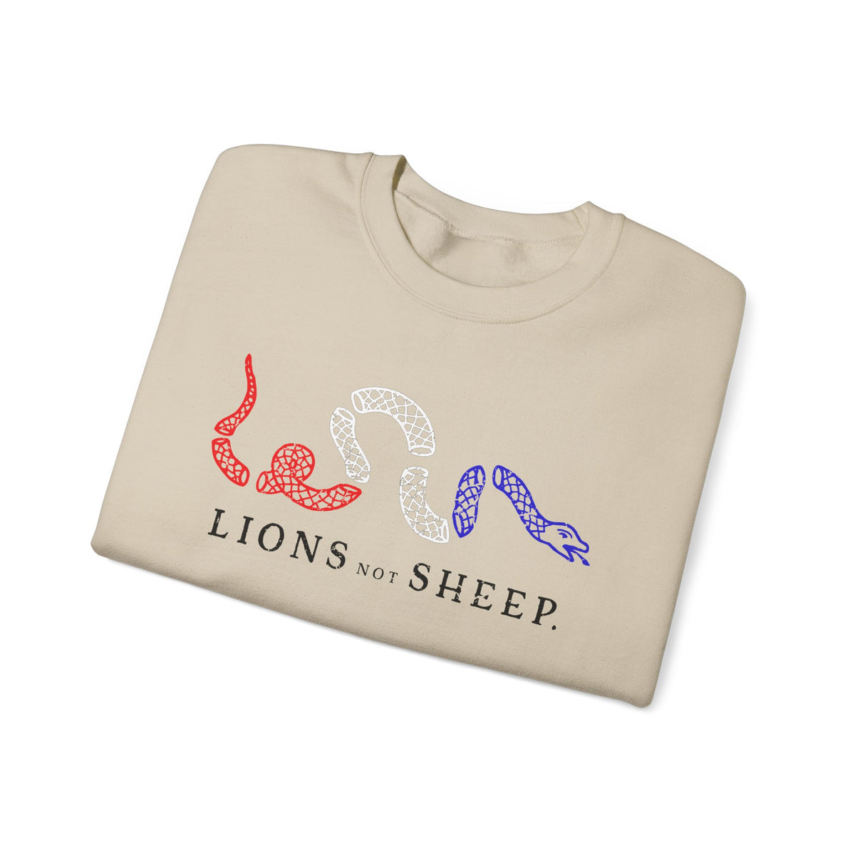 Lions Not Sheep "Join or Die" Unisex Crewneck Sweatshirt