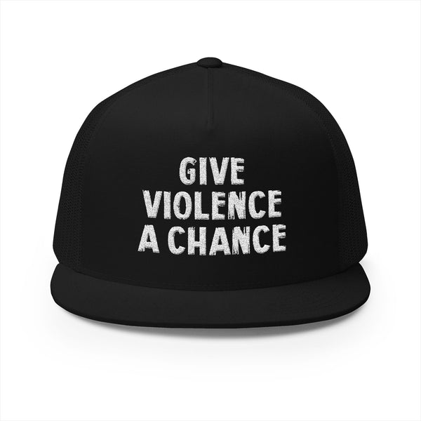 Lions Not Sheep "Give Violence A Chance" 5 Panel Trucker Hat - Dark Version Old