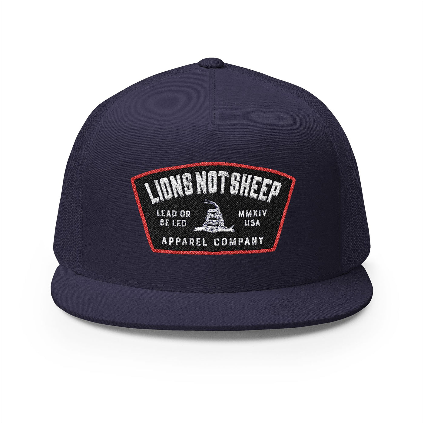 Lions Not Sheep "Lead From the Front" 5 Panel Trucker Hat Old