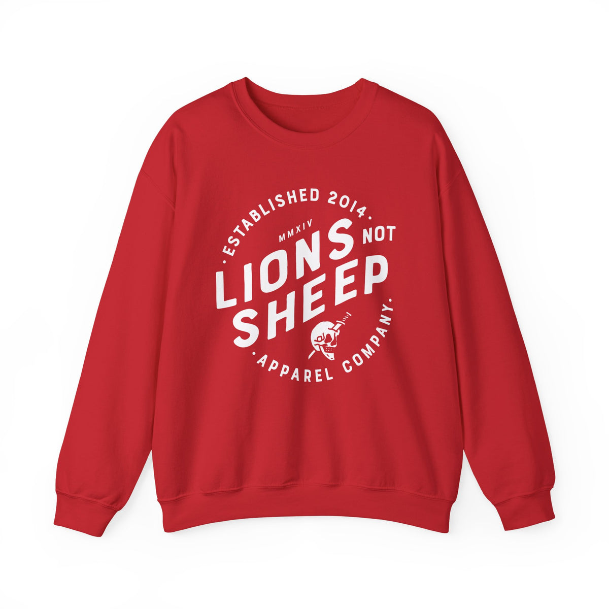 Lions Not Sheep "Vintage Skull" Unisex Crewneck Sweatshirt