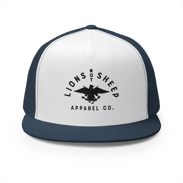 Lions Not Sheep "Vintage Eagle" 5 Panel Trucker Hat - Light Version Old