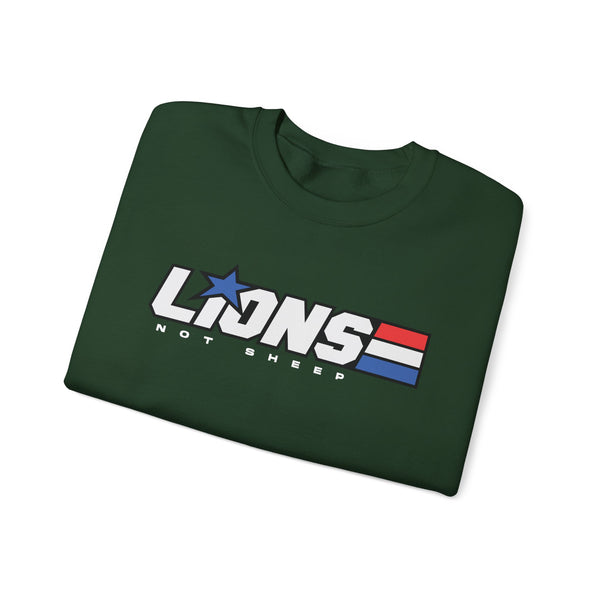Lions Not Sheep "American Hero" Unisex Crewneck Sweatshirt