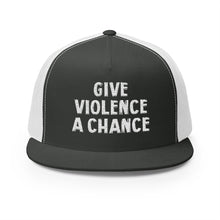 Lions Not Sheep "Give Violence A Chance" 5 Panel Trucker Hat - Dark Version Old