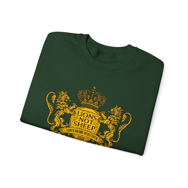 Lions Not Sheep "Coat of Arms" Unisex Crewneck Sweatshirt