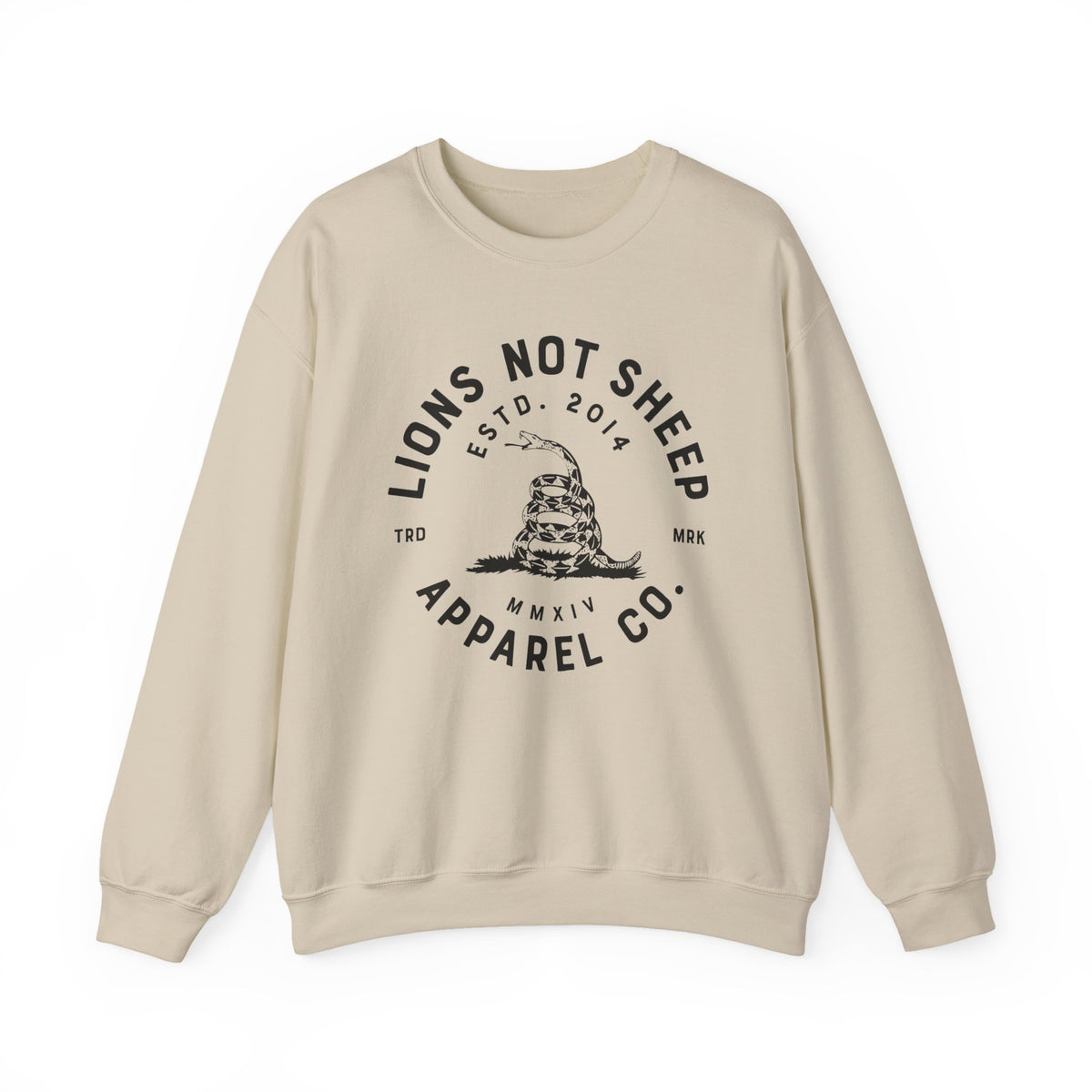 Lions Not Sheep "Don't Tread on Me" Unisex Crewneck Sweatshirt