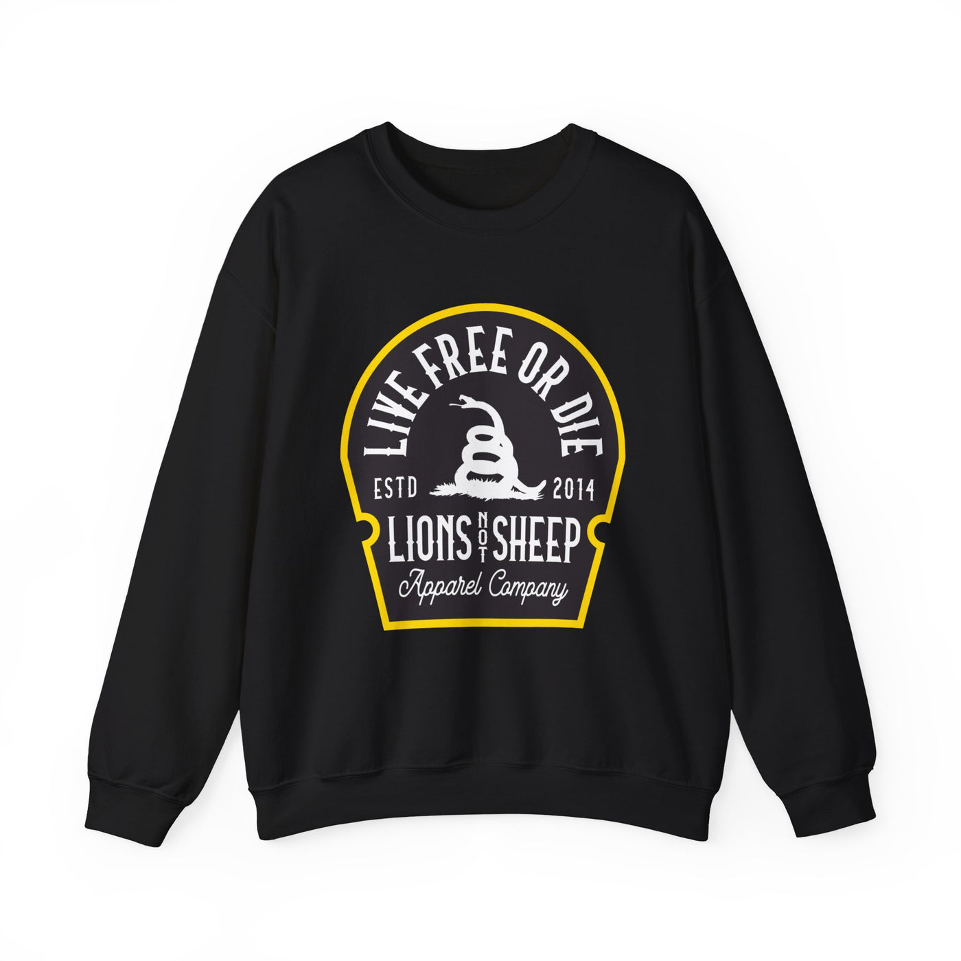 Lions Not Sheep "Live Free or Die" Unisex Crewneck Sweatshirt