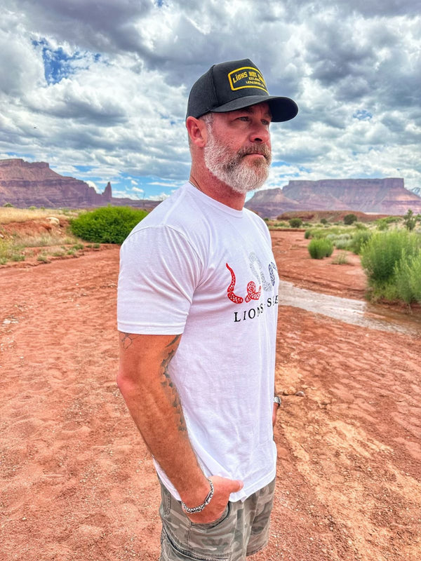 Lions Not Sheep "Join or Die" RWB Tee