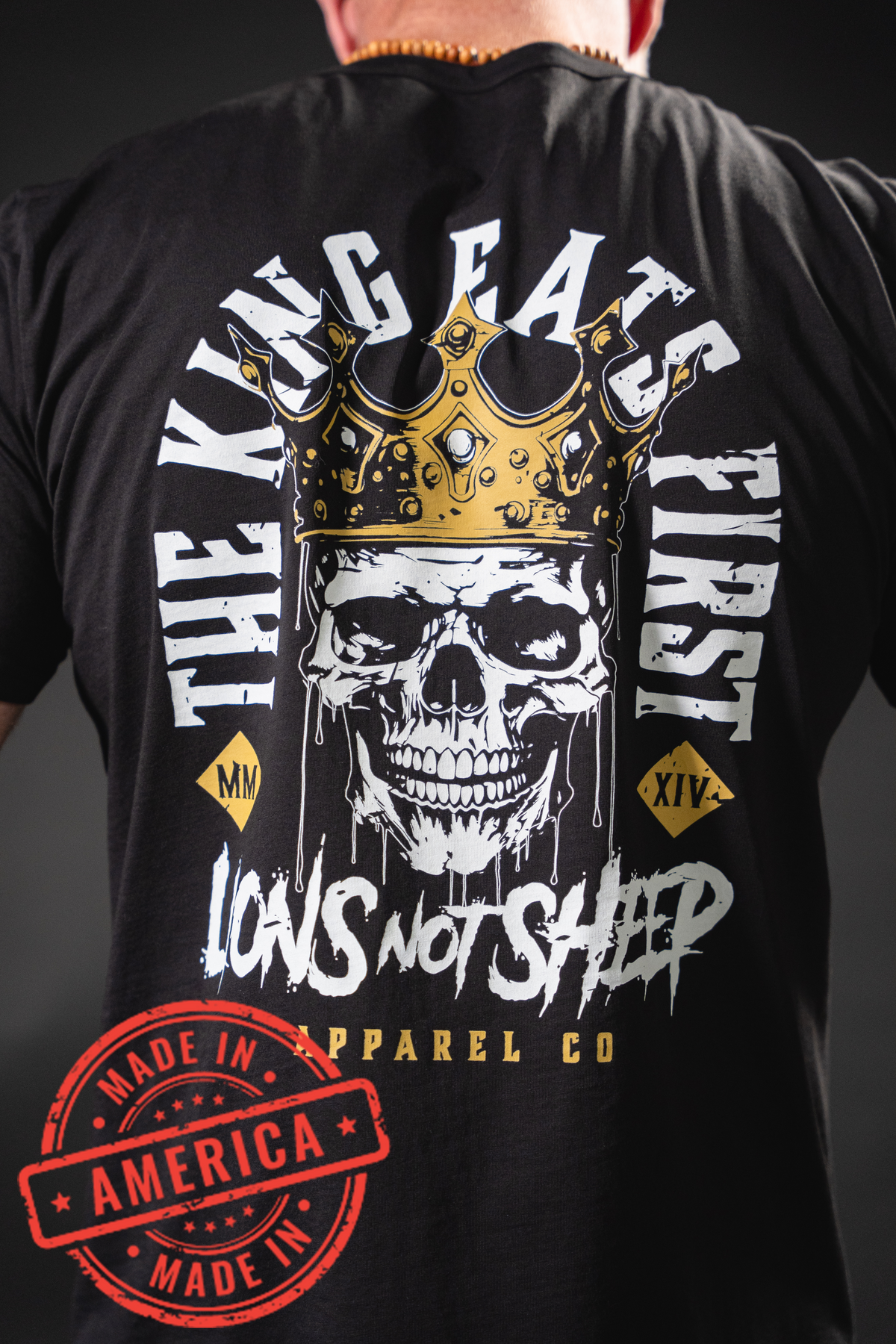 Lions Not Sheep &quot;Kings Eat First&quot; Premium USA Tee - Lions Not Sheep ®