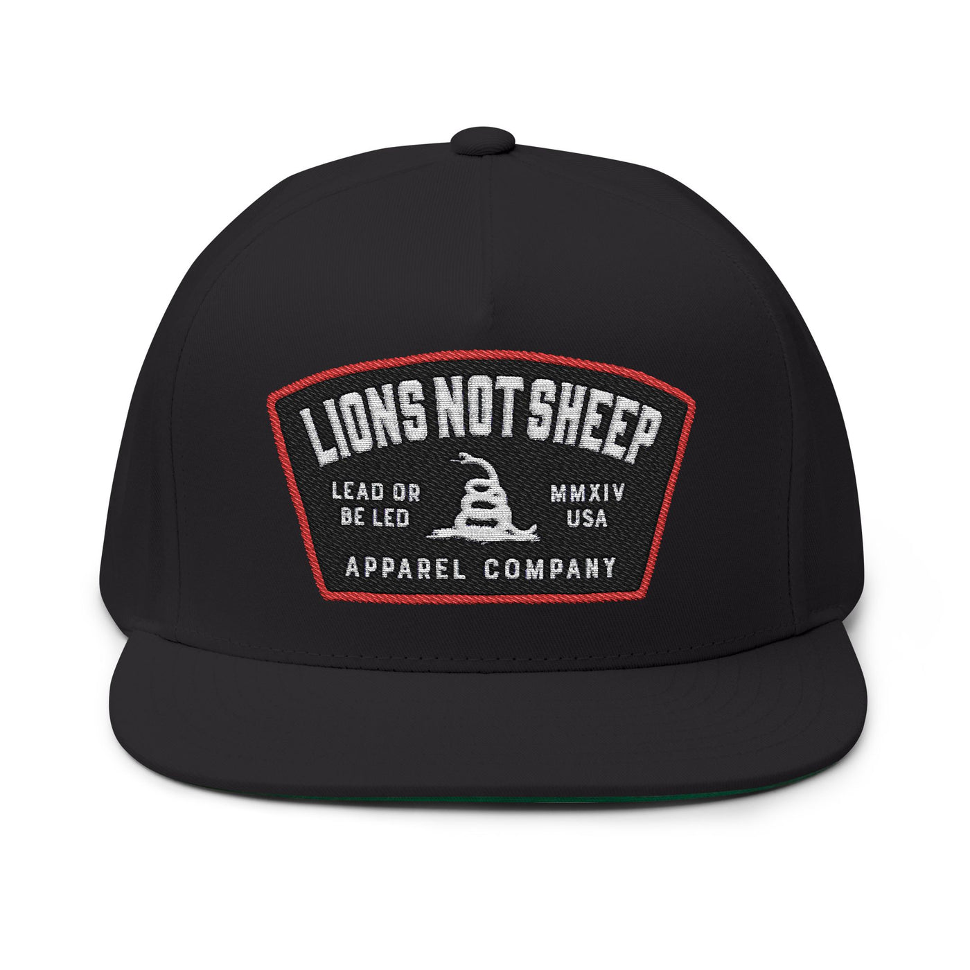 Lions Not Sheep "Lead From the Front" Flat Bill Hat Old