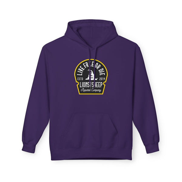 Lions Not Sheep "Live Free or Die" Softstyle Fleece Hoodie