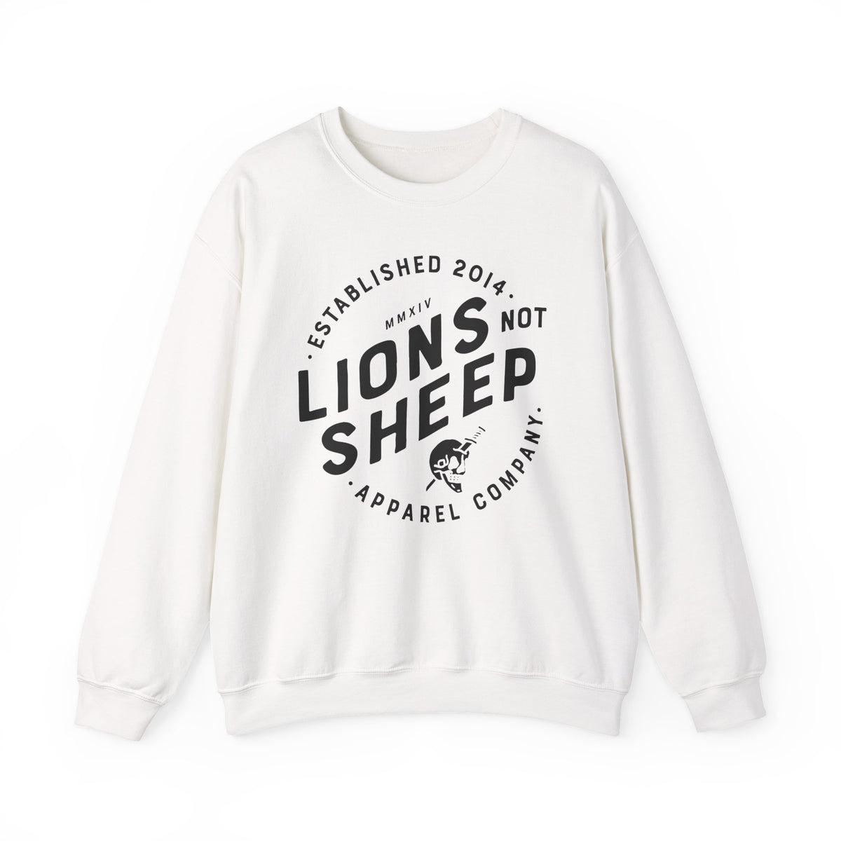 Lions Not Sheep "Vintage Skull" Unisex Crewneck Sweatshirt