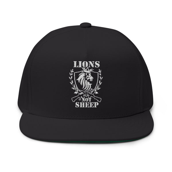 Lions Not Sheep "Rifle" Flat Bill Hat - Dark Version Old