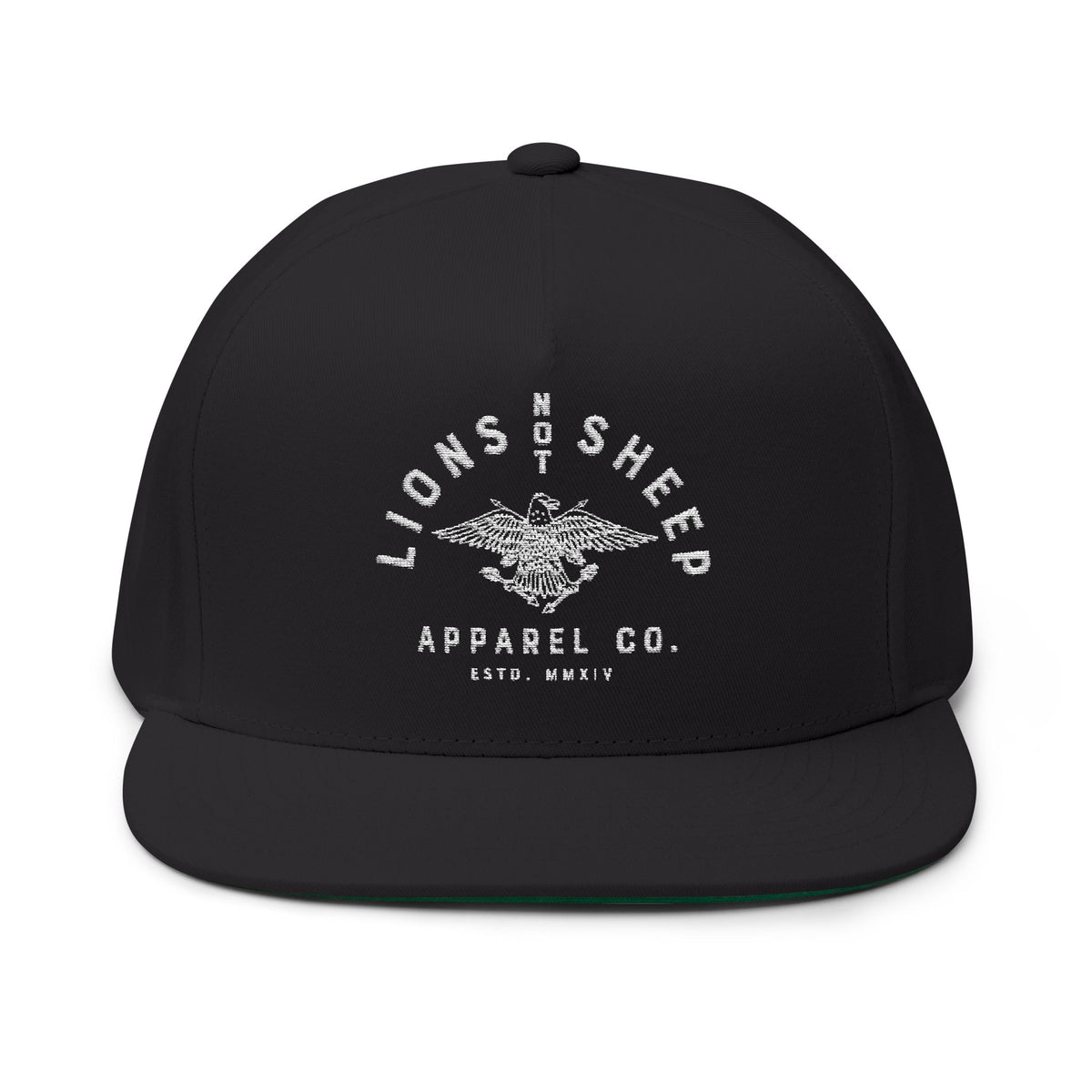 Lions Not Sheep &quot;Vintage Eagle&quot; Flat Bill Hat - Dark Version